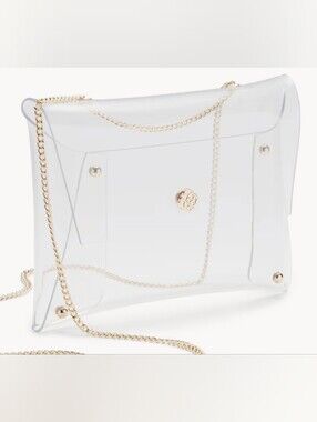 KENDRA SCOTT NWT Clear Crossbody Bag PVC Gold Chain